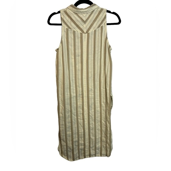 Anthropologie Delphine Textured Button Front Tunic Neutral Size Small - Picture 8 of 13